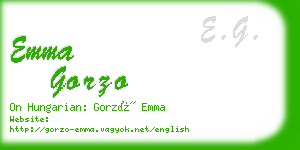 emma gorzo business card